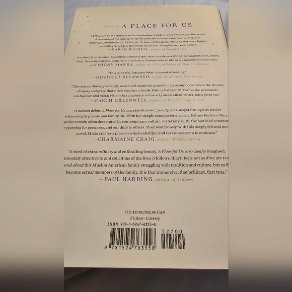 A Place for Us by Fatima Farheen Mirza Hardcover Book EUC - Picture 4 of 5
